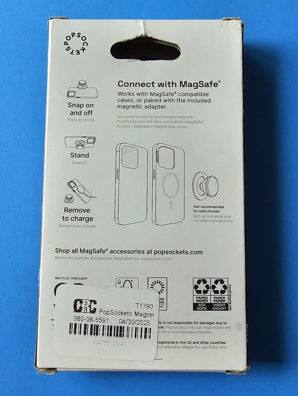 Popsocket - Molded Flower Red Wine MAGSAFE Round PopGrip